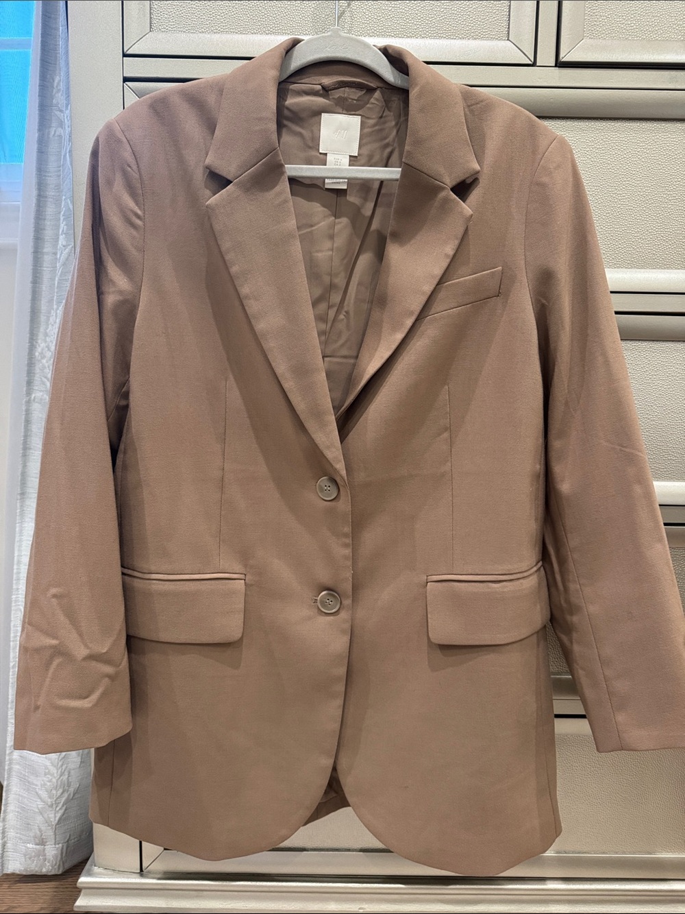 H&M Taupe Single-Breasted Blazer